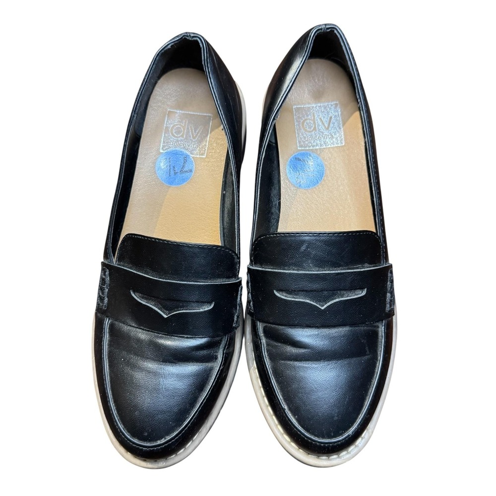 Dv Dolce Vita Shoes Womens Size 7.5 Black Catalina Loafer‎ Flats Lug Sole Casual